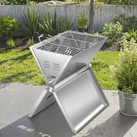 HKM-596883 Stainless Steel Portable Indoor Barbecue Grill for 2-3 Persons with Tube Burners