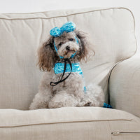 HKM-5968957 Mermaid-Themed Blue Dog and Cat Clothing with Headwear for Small Pets