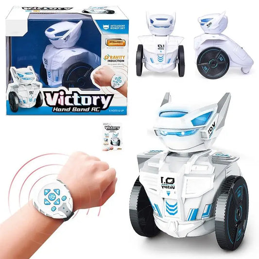 HKM-596947 DIY Smart Watch Sensor Robot Toy - 2.4G RC Intelligent Robot with LED Lights, Sound, Singing, Dancing, Educational for Ages 5+