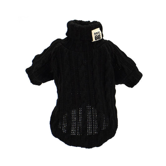 HKM-596947 Warm Knitwear Coat for Small to Medium Dogs and Cats - Available in Orange, Black, Grey