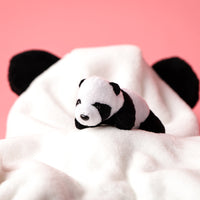 HKM-5969853 Cozy Cartoon Flannel Pet Sweater Coat for Corgis and Shiba Inus in White Panda Design