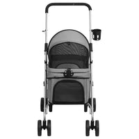 HKM-5970237 Foldable Pet Stroller with Sunshade - Portable 300D Oxford Fabric, 76x50x100 cm, Up to 15 kg Capacity
