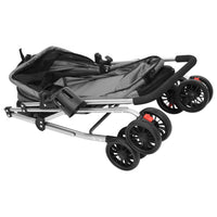 HKM-5970237 Foldable Pet Stroller with Sunshade - Portable 300D Oxford Fabric, 76x50x100 cm, Up to 15 kg Capacity