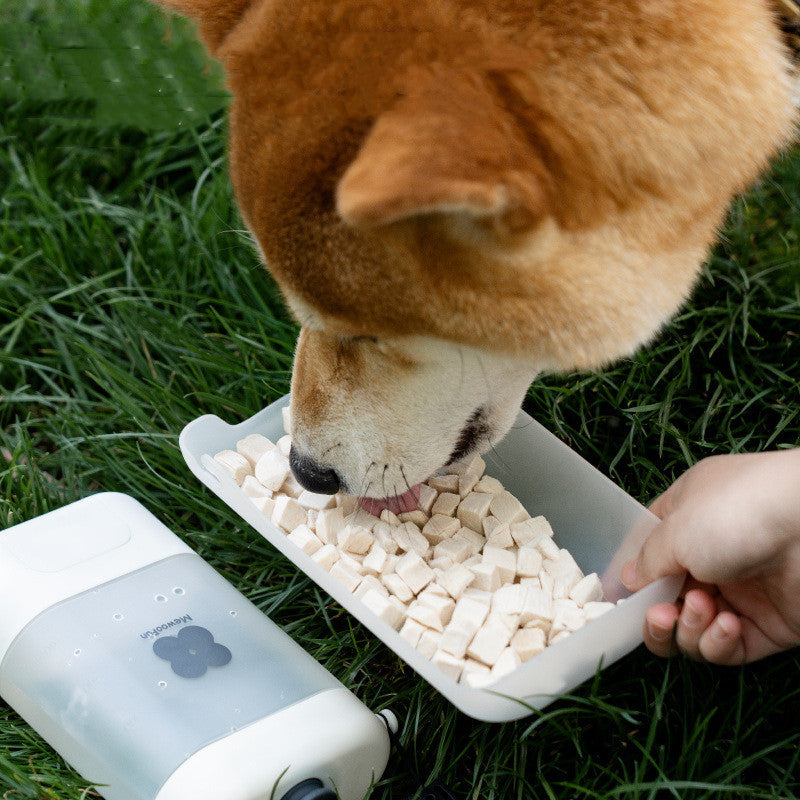 HKM-5970621 Portable Dog Travel Water Cup - 400ml Capacity, ABS+PP Material, Pink & Yellow Options