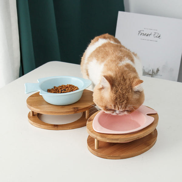 HKM-5970749 Elegant Ceramic Cat Bowl for Stylish Dining