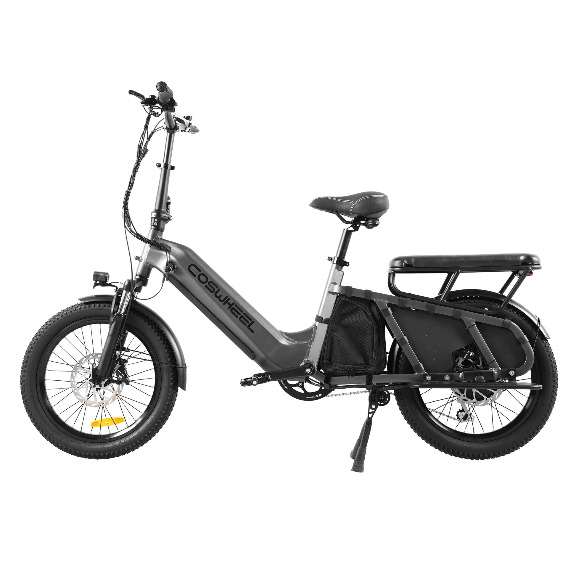 HKM-597075 750W Electric Mountain Bike with 20AH Battery, 6-Speed Gears, and Dual Suspension, 20-inch Wheels