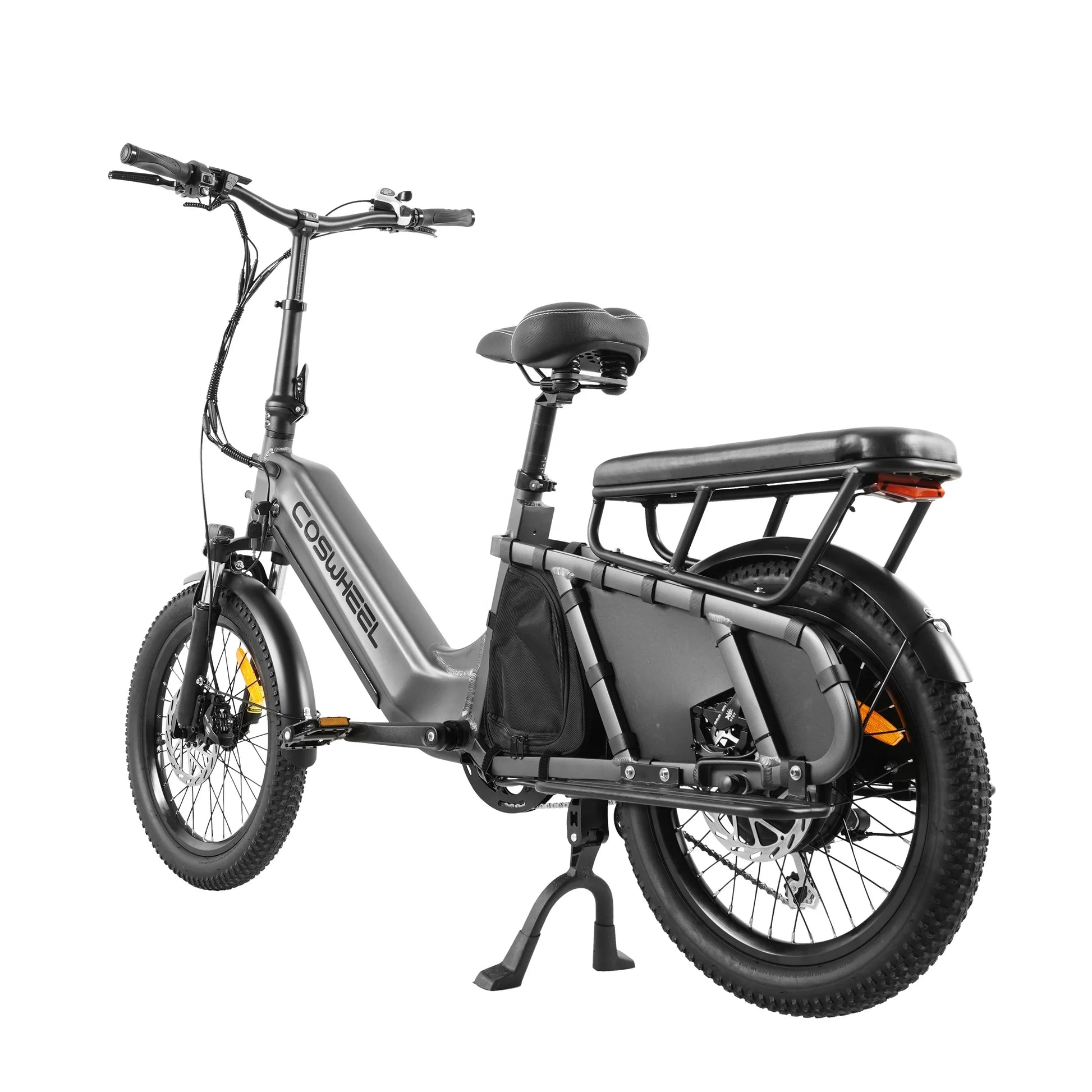 HKM-597075 750W Electric Mountain Bike with 20AH Battery, 6-Speed Gears, and Dual Suspension, 20-inch Wheels