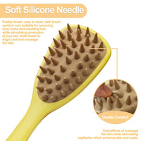 HKM-5972029 Silicone Pet Shampoo Brush for Dogs and Cats - Bathing, Massaging, and Shedding Tool with Comfortable Handle