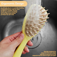 HKM-5972029 Silicone Pet Shampoo Brush for Dogs and Cats - Bathing, Massaging, and Shedding Tool with Comfortable Handle