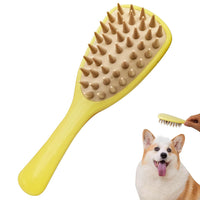 HKM-5972029 Silicone Pet Shampoo Brush for Dogs and Cats - Bathing, Massaging, and Shedding Tool with Comfortable Handle