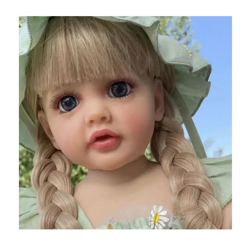 HKM-597203 Soft Silicone Reborn Baby Girl Doll - 55cm Realistic & Cuddly Toy