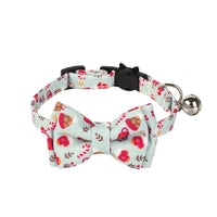 HKM-5972541 Christmas Patterned Bow Tie Dog Collar for Cats, Cloth Material, Size S 28x1.0cm