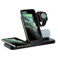 HKM-597395 Universal Three-in-One Bracket Wireless Charger with Indicator Function - Black
