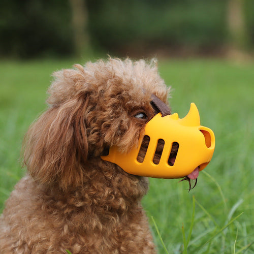 HKM-5974205 Silicone Anti-Bite Pet Muzzle for Medium and Large Dogs - Multiple Colors Available