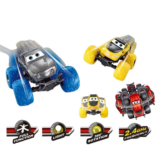 HKM-597523 Remote Control Cartoon Swing Car with 360 Degree Rotation and Lights for Indoor-Outdoor Fun