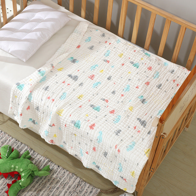 HKM-597523 Soft Combed Cotton Six-Layer Gauze Quilt for Newborns - 110x110cm