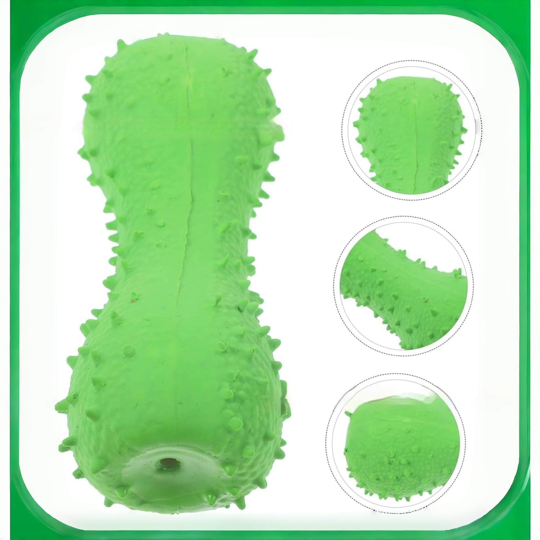 HKM-5975357 Pet Latex Toys Barbed Bone - Sound Toy for Effective Tooth Cleaning