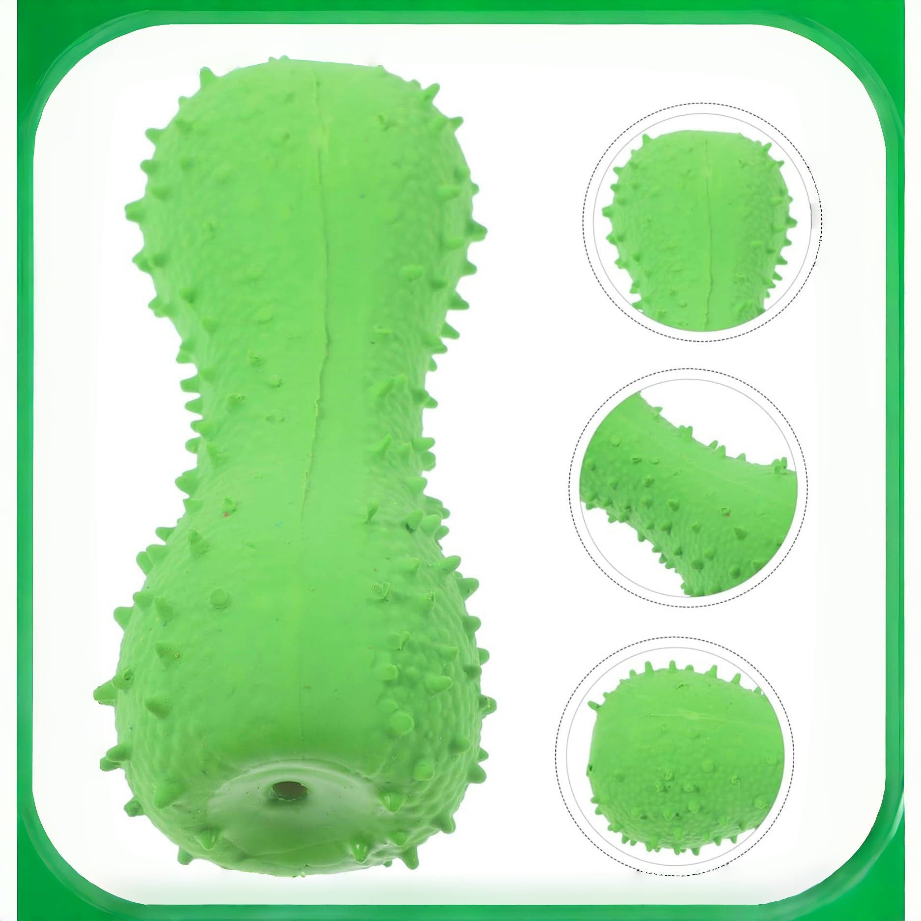 HKM-5975357 Pet Latex Toys Barbed Bone - Sound Toy for Effective Tooth Cleaning