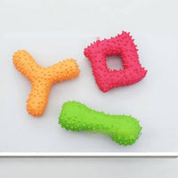 HKM-5975357 Pet Latex Toys Barbed Bone - Sound Toy for Effective Tooth Cleaning