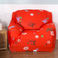 HKM-597587 Christmas Stretch Sofa Cover - All-Inclusive Design for Various Sizes: Single to Four-Person Positions