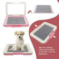 HKM-5975997 Dog Toilet Training Pad - Indoor Pet Urinal Inducer, Blue & Pink, Size 35x47x6cm
