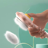 HKM-5976125 Stainless Steel Pet Hair Comb with One-Click Hair Removal and Massage Function