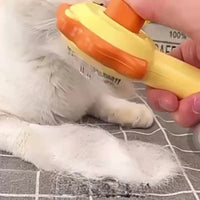 HKM-5976125 Stainless Steel Pet Hair Comb with One-Click Hair Removal and Massage Function