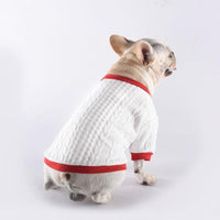 HKM-5978685 Casual White Twist T-Shirt for Pets in Small/Medium/Large Sizes