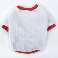 HKM-5978685 Casual White Twist T-Shirt for Pets in Small/Medium/Large Sizes