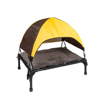 HKM-5978941 Foldable Outdoor Pet Bed with Removable Mat and Roof for Small to Medium Dogs