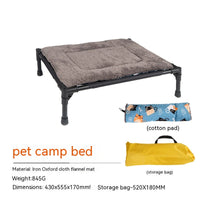 HKM-5978941 Foldable Outdoor Pet Bed with Removable Mat and Roof for Small to Medium Dogs