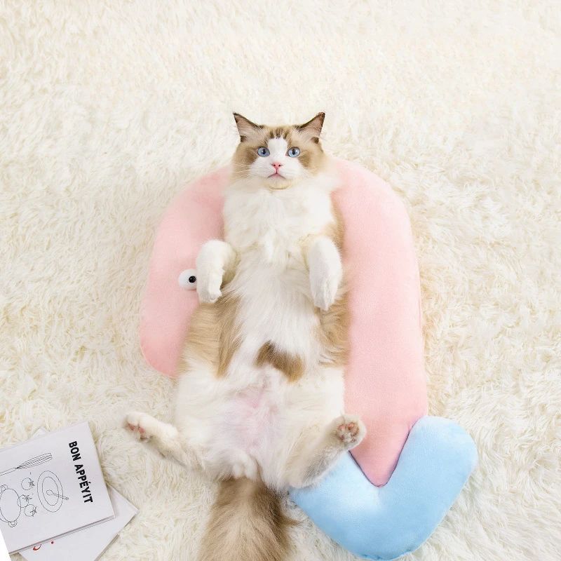 HKM-5979965 Cat Eye Pillow Pet Neck Support Pillow for Dogs and Cats - Ideal for All Seasons
