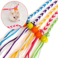 HKM-5980093 Hand Woven Nylon Hamster Pull Rope with Adjustable Chest Strap - 1.4m/2.0m Length