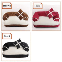 HKM-5980349 Classic England Style Soft Pet Bed for Small to Medium Dogs and Cats - Cozy Winter Sleeping Mat