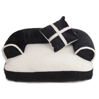 HKM-5980349 Classic England Style Soft Pet Bed for Small to Medium Dogs and Cats - Cozy Winter Sleeping Mat