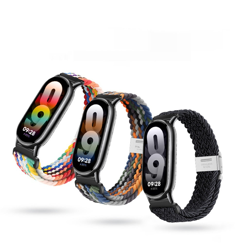 HKM-598035 Nylon Loop Wristband for Mi Bracelet 8 - Various Colors Available