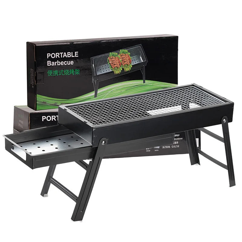HKM-598035 Portable Folding Barbecue Grill for Outdoor Cooking - Mini Charcoal Stove
