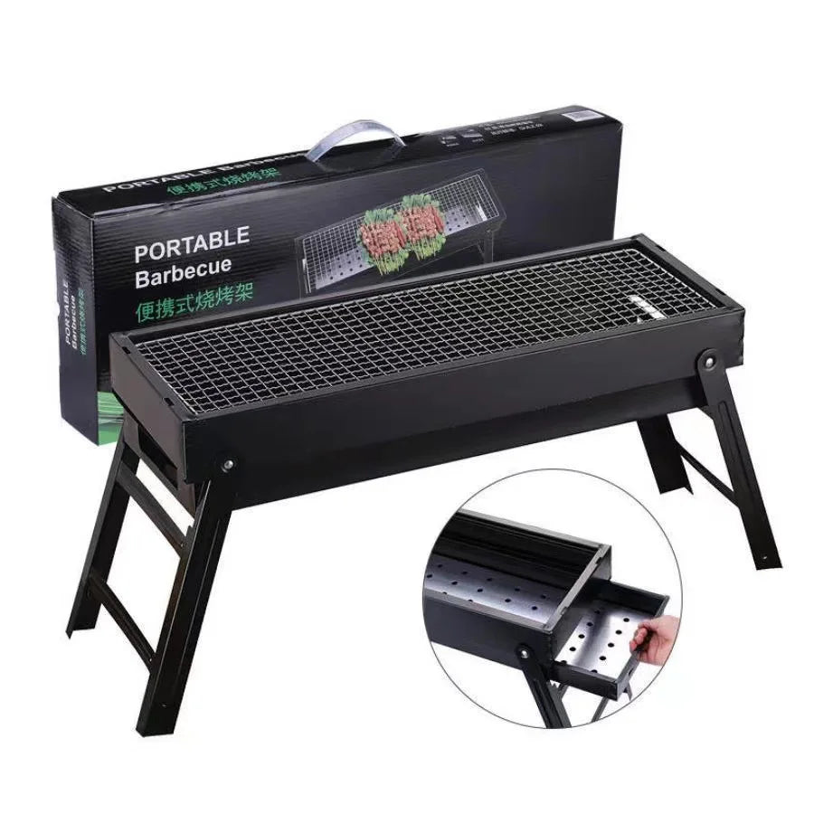 HKM-598035 Portable Folding Barbecue Grill for Outdoor Cooking - Mini Charcoal Stove