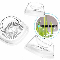 HKM-5980477 Elevated Cat Drinking Bowl with Oblique Mouth Design, Dishwasher Safe, Modern Pet Feeder in White