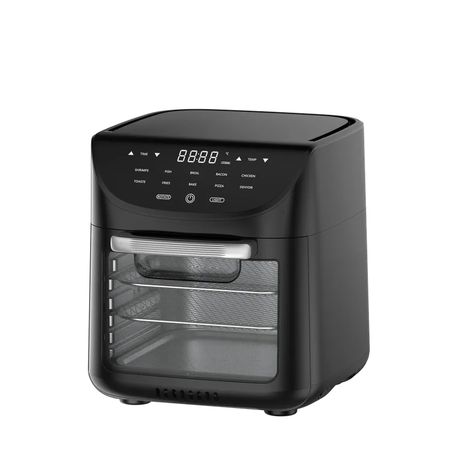 HKM-598099 Oil-Free 9L Air Fryer Oven with One-Touch Digital Controls and Presets for Cooking Chicken and French Fries
