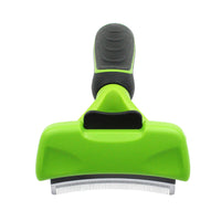 HKM-5981885 Pet Arc Blade Comb for Cats and Dogs - Stainless Steel and ABS Grooming Brush for Effective Deshedding
