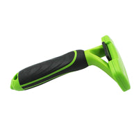 HKM-5981885 Pet Arc Blade Comb for Cats and Dogs - Stainless Steel and ABS Grooming Brush for Effective Deshedding