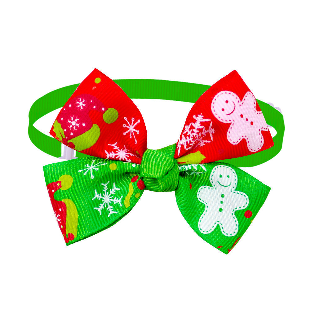 HKM-5982269 Cartoon Patterned Bowknot Bow Tie Collar for Dogs and Cats in Ribbed Material