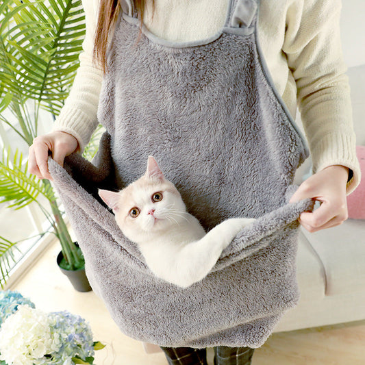 HKM-5982525 Plush Velvet Pet Backpack for Comfortable On-the-Go Use