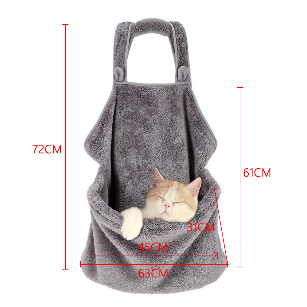 HKM-5982525 Plush Velvet Pet Backpack for Comfortable On-the-Go Use