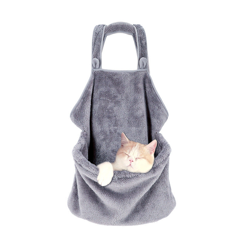 HKM-5982525 Plush Velvet Pet Backpack for Comfortable On-the-Go Use