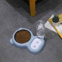 HKM-5983549 Automatic Water and Food Bowl Set for Cats and Small Dogs with Stainless Steel Dish