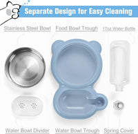 HKM-5983549 Automatic Water and Food Bowl Set for Cats and Small Dogs with Stainless Steel Dish