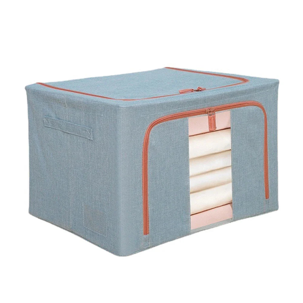 HKM-598419 Fabric Closet Organizer Storage Bin with Handle for Home and Office