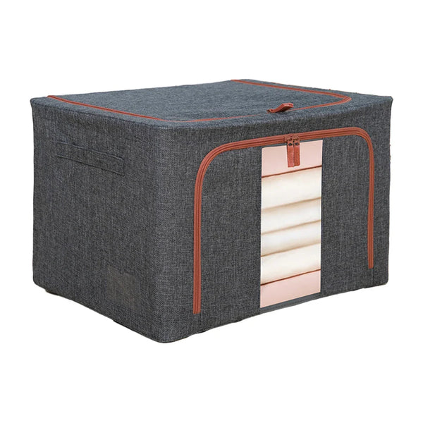 HKM-598419 Fabric Closet Organizer Storage Bin with Handle for Home and Office